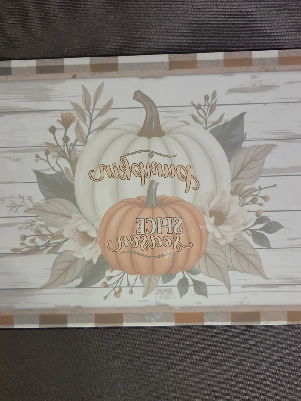 Pumpkin Spice Season Glass Cutting Board 8x11 Fall Farmhouse Decor